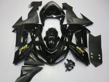 Black and Gold 2006-2007 Kawasaki ZX10R Fairings Factory