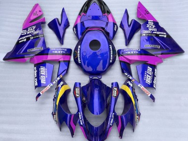 Blue and Pink Trickstar 2004-2005 Kawasaki ZX10R Fairings Factory