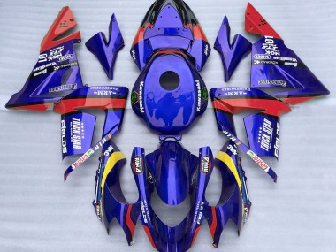 Blue and Red Trickstar 2004-2005 Kawasaki ZX10R Fairings Factory