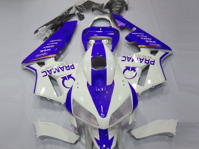 Blue and White Custom 2005-2006 Honda CBR600RR Fairings Factory