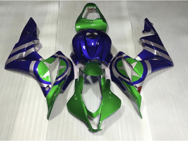 Blue Green Captain America 2007-2008 Honda CBR600RR Fairings Factory