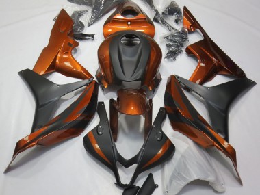 Burnt Orange and Matte Black 2007-2008 Honda CBR600RR Fairings Factory