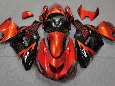 Burnt Orange Black 2006-2011 Kawasaki ZX14R Fairings Factory