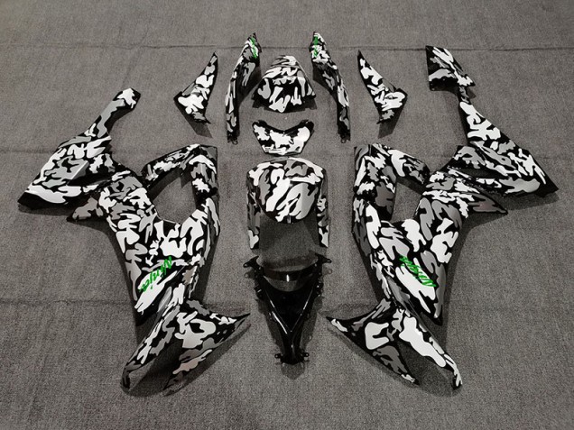 Camo and Green Logo 2008-2010 Kawasaki ZX10R Fairings Factory