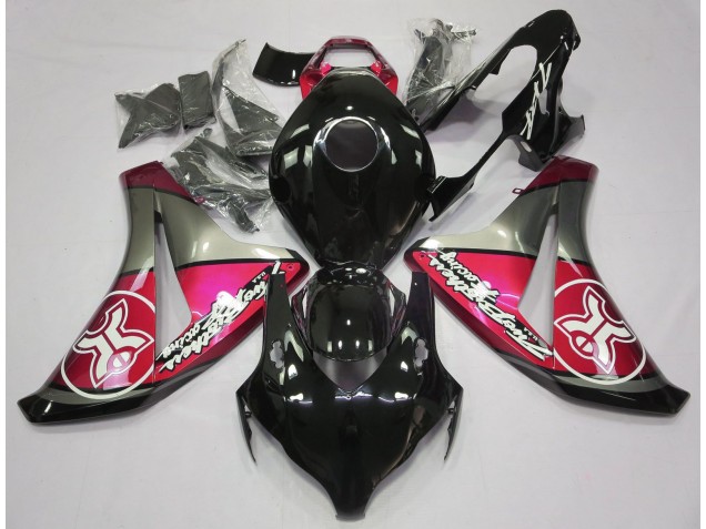 Candy Red on Black Custom 2008-2011 Honda CBR1000RR Fairings Factory