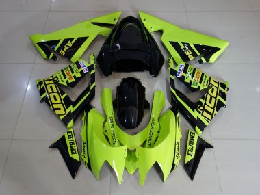 Custom High Viz Yellow 2004-2005 Kawasaki ZX10R Fairings Factory