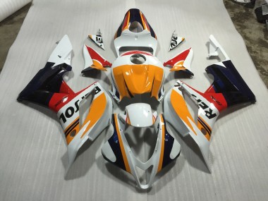 Custom White Repsol 2007-2008 Honda CBR600RR Fairings Factory