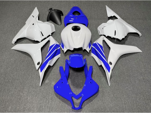 Dark Blue and White Side Stripe 2009-2012 Honda CBR600RR Fairings Factory