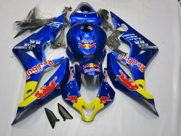 Deep Blue Red Bull 2007-2008 Honda CBR600RR Fairings Factory