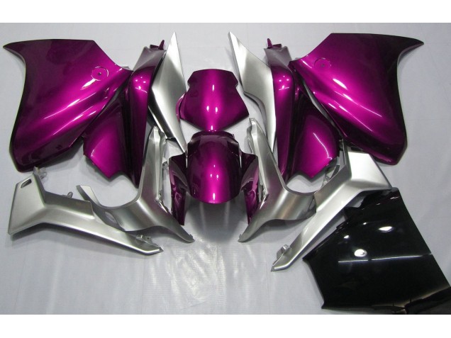 Deep Pink and Silver 2010-2013 Honda VFR1200 Fairings Factory