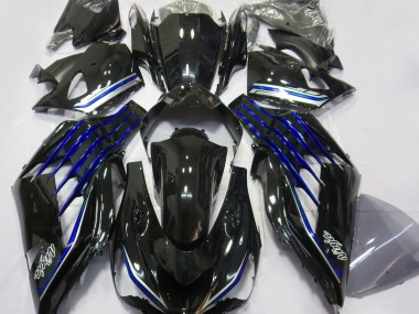 Gloss Black & Blue 2012-2019 Kawasaki ZX14R Fairings Factory