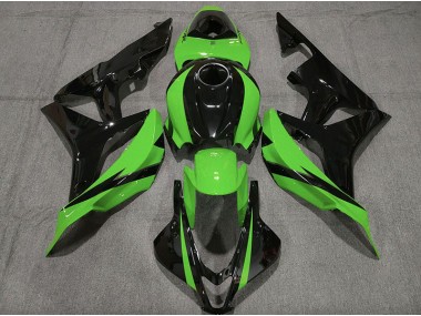 Gloss Black & Green 2007-2008 Honda CBR600RR Fairings Factory