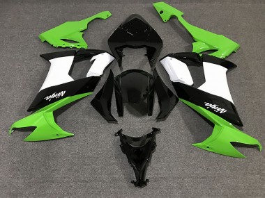 Gloss Black & Green 2008-2010 Kawasaki ZX10R Fairings Factory