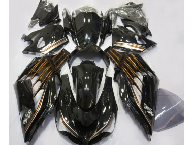 Gloss Black & Orange 2012-2019 Kawasaki ZX14R Fairings Factory