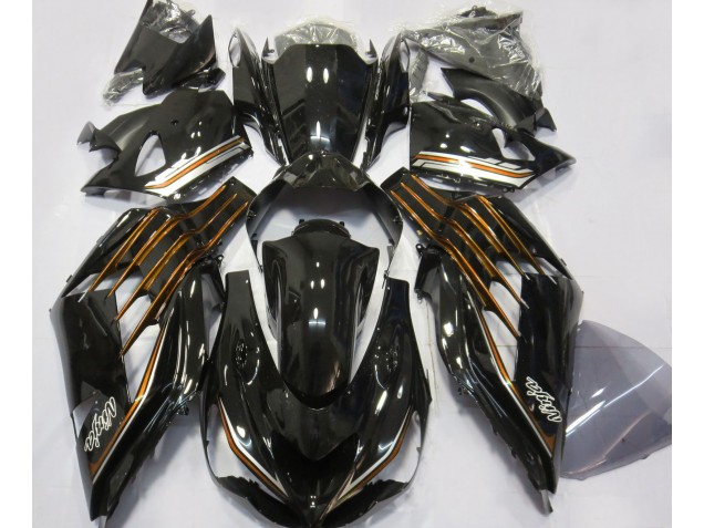 Gloss Black & Orange 2012-2019 Kawasaki ZX14R Fairings Factory