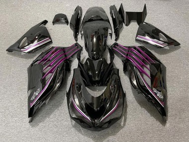 Gloss Black & Pink 2012-2019 Kawasaki ZX14R Fairings Factory