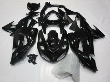 Gloss Black Plain 2006-2007 Kawasaki ZX10R Fairings Factory