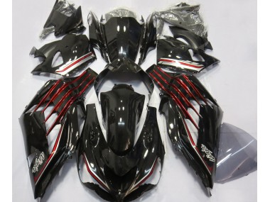 Gloss Black & Red 2012-2019 Kawasaki ZX14R Fairings Factory