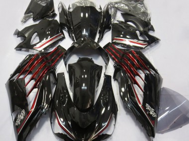 Gloss Black & Red 2012-2019 Kawasaki ZX14R Fairings Factory