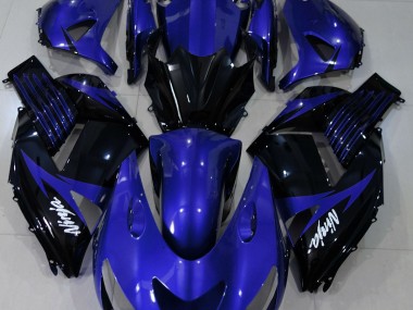 Gloss Blue and Black 2006-2011 Kawasaki ZX14R Fairings Factory