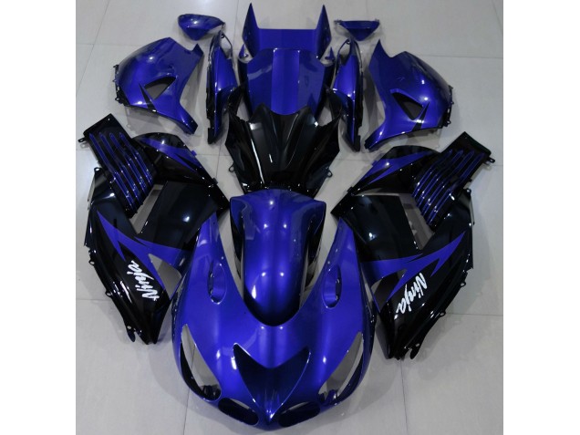 Gloss Blue and Black 2006-2011 Kawasaki ZX14R Fairings Factory