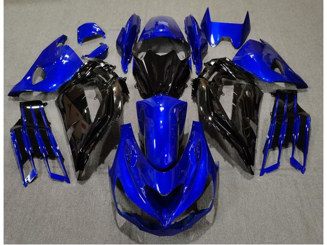 Gloss Blue and Black 2012-2019 Kawasaki ZX14R Fairings Factory