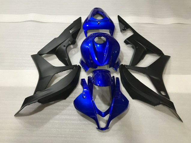 Gloss Blue and Matte Black 2007-2008 Honda CBR600RR Fairings Factory