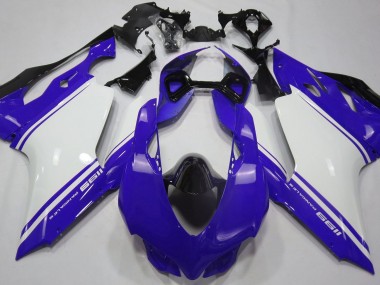 Gloss Blue White and Black Ducati 1199 Fairings Factory