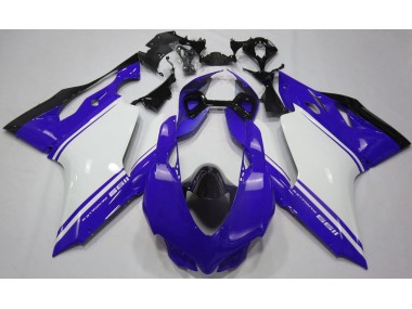 Gloss Blue White and Black Ducati 1199 Fairings Factory