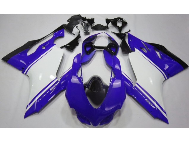 Gloss Blue White and Black Ducati 1199 Fairings Factory