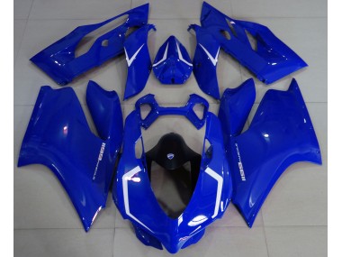 Gloss Blue & White Ducati 1199 Fairings Factory