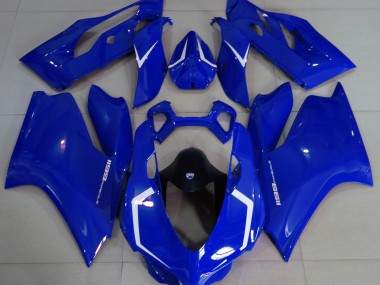 Gloss Blue & White Ducati 1199 Fairings Factory