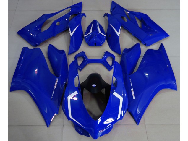 Gloss Blue & White Ducati 1199 Fairings Factory