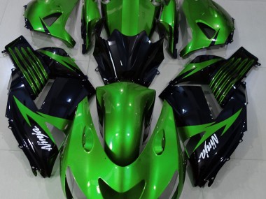 Gloss Green and Black 2006-2011 Kawasaki ZX14R Fairings Factory