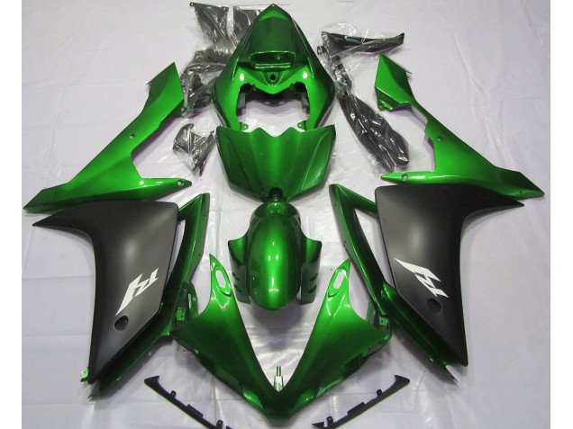 Gloss Green and Black 2007-2008 Yamaha R1 Fairings Factory