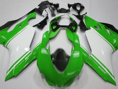 Gloss Green White and Black Ducati 1199 Fairings Factory