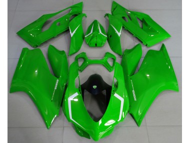 Gloss Green & White Ducati 1199 Fairings Factory