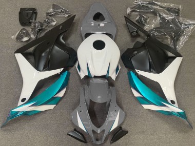 Gloss Grey White and Light Blue 2009-2012 Honda CBR600RR Fairings Factory