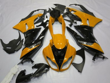 Gloss Orange and Black 2009-2012 Kawasaki ZX6R Fairings Factory