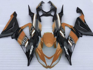 Gloss Orange and Black 2013-2018 Kawasaki ZX6R Fairings Factory