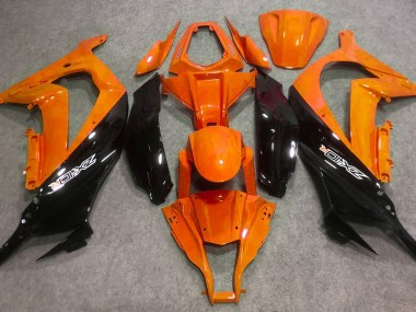 Gloss Orange and Black 2016-2019 Kawasaki ZX10R Fairings Factory