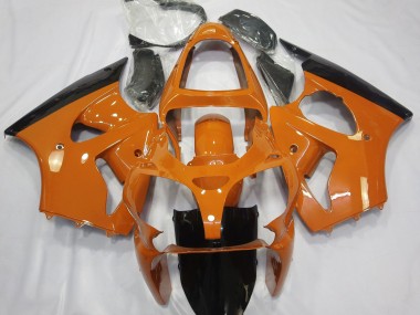 Gloss Orange & Black 2000-2002 Kawasaki ZX6R Fairings Factory