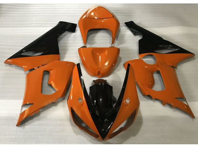 Gloss Orange & Black 2005-2006 Kawasaki ZX6R Fairings Factory