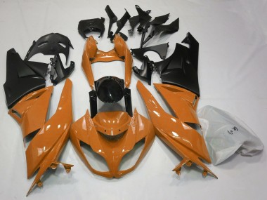 Gloss Orange & Black 2009-2012 Kawasaki ZX6R Fairings Factory