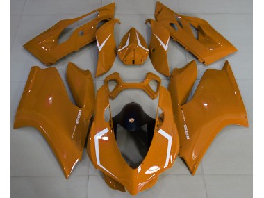 Gloss Orange & White Ducati 1199 Fairings Factory