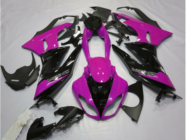 Gloss Pink and Black 2009-2012 Kawasaki ZX6R Fairings Factory