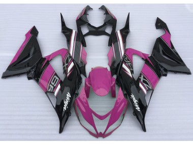 Gloss Pink and Black 2013-2018 Kawasaki ZX6R Fairings Factory