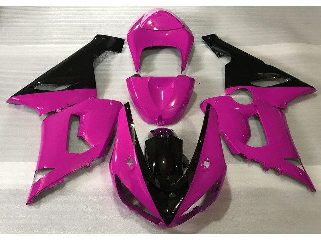 Gloss Pink & Black 2005-2006 Kawasaki ZX6R Fairings Factory