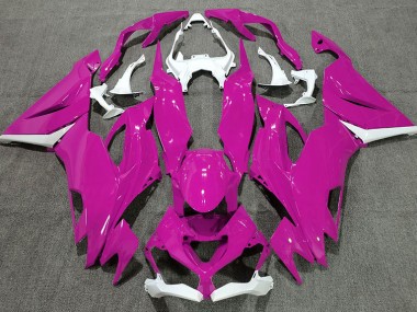 Gloss Pink & White 2019-2020 Kawasaki ZX6R Fairings Factory