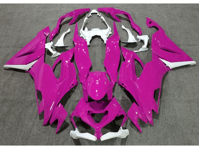 Gloss Pink & White 2019-2020 Kawasaki ZX6R Fairings Factory